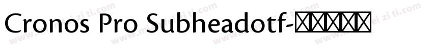 Cronos Pro Subheadotf字体转换